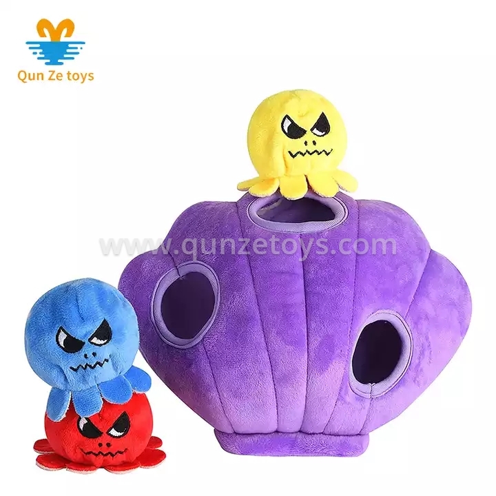 Hide and Seek Dog Puppy Toys Interactive Squeaky Plush Stuffed Toys for Dogs She