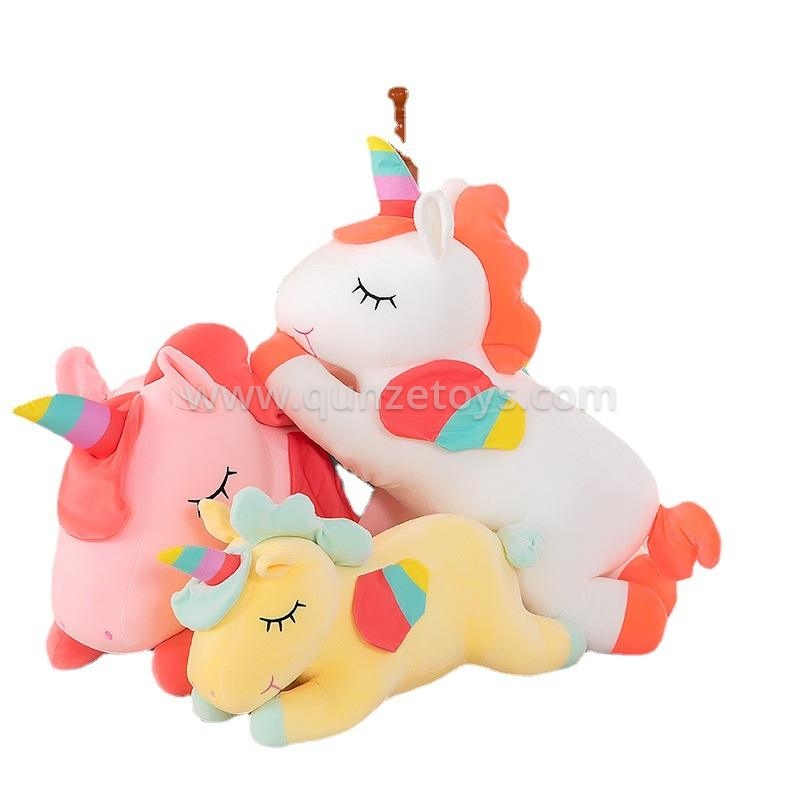 New Design Manufacture Soft Plush Stuffed Unicorn Animal Doll Cute Rainbow Unico