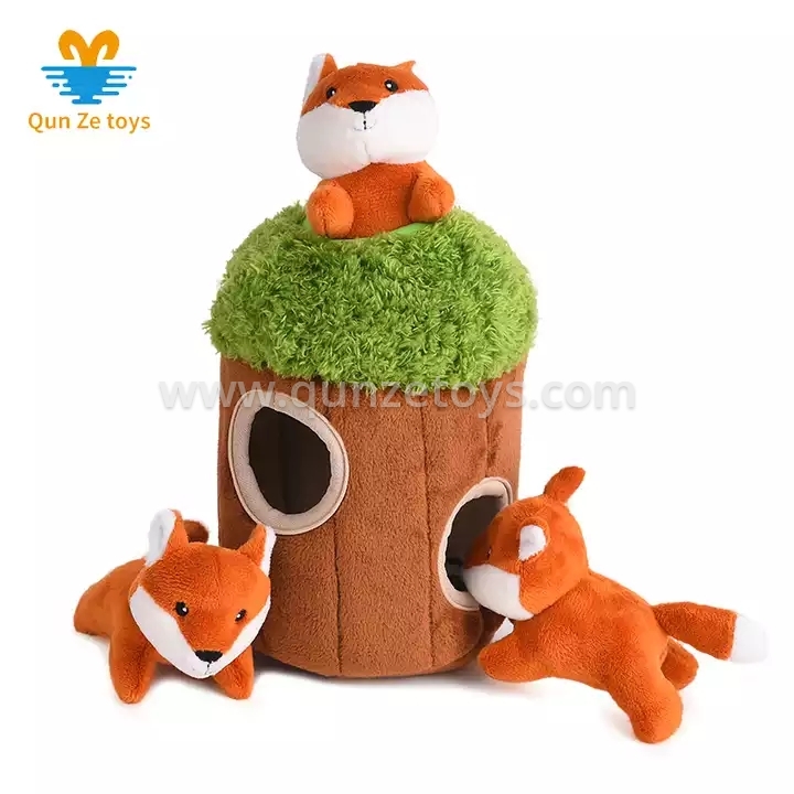 Amazon Hot Selling Interactive Pet Chew Toys Hide And Seek Stuffed Animal Dog Sq