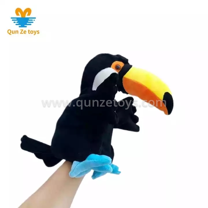 OEM Animal Soft Bird Owl Hand Puppets Early Education Enlightenment Doll Plush B