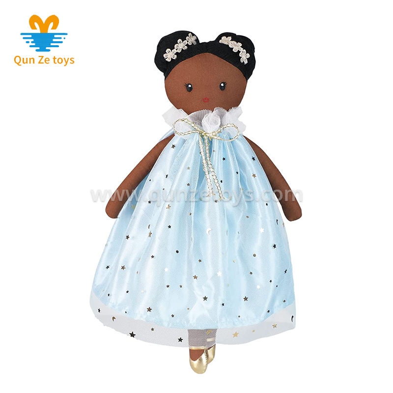 Factory 100% Cotton Made Ballerina Rag Fashion Girl Stuffed Plush Princess Balle