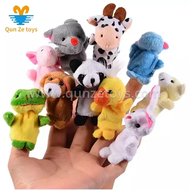 OEM/ODM Animal Finger Puppet Soft Plush Toys Child Dolls for kids Dinosaur Butte
