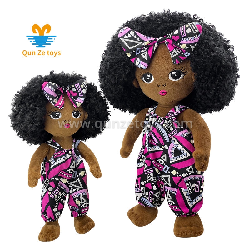 High Quality Soft Stuffed Baby Doll Gifts Black Ballet Girl Doll Rag Dolls