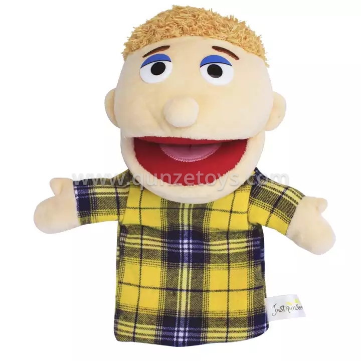 Custom Human Family Plush Hand Puppets Baby Story Ventriloquist Doll for Kids Pu