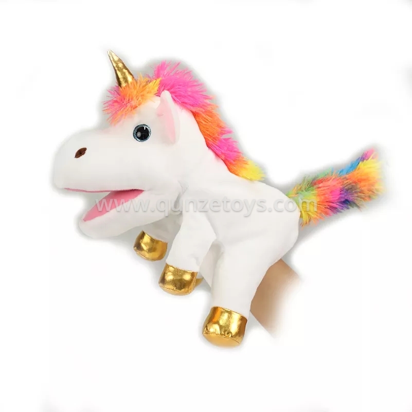 Hand puppets stuffed animal toy unicorn puppet custom kids educational toy plush
