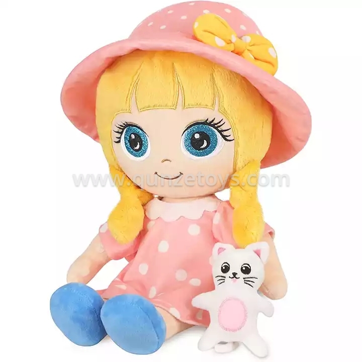 High Quality Custom Fashion 16 Inch Princess White Skin Kids Rag Doll Baby Doll 