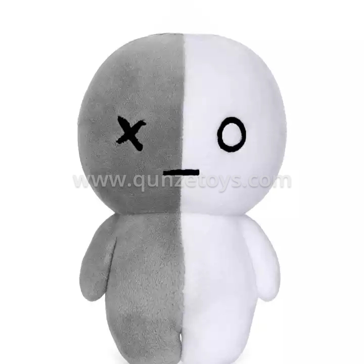 OEM ODM custom Boys Doll Plushies Black and White Doll Plush Human doll