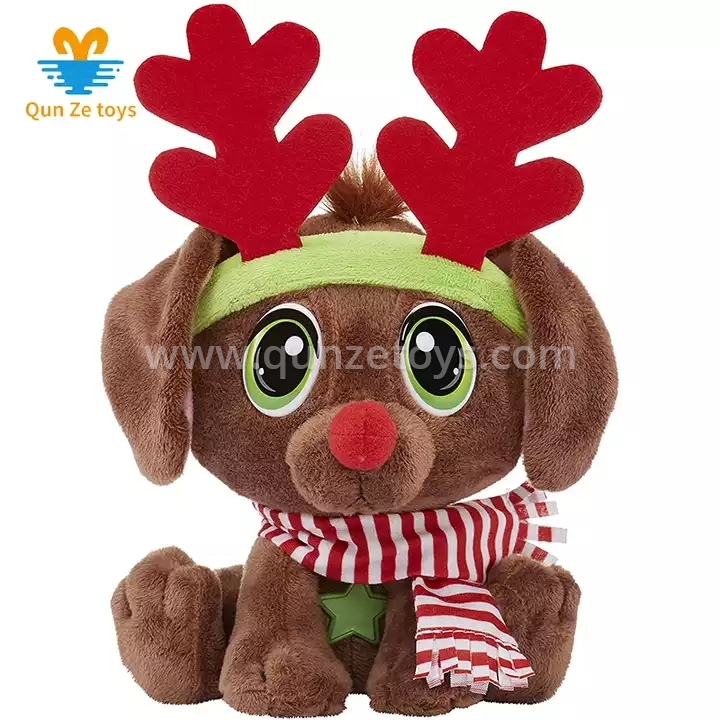 Merry Christmas Gift Custom Reindeer Holiday Plush Toy For Kids Plush Christmas 