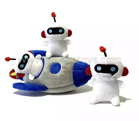 Spaceship two in one Interactive Dog Toys Hide and Seek Puppy dog Toys Colorful 