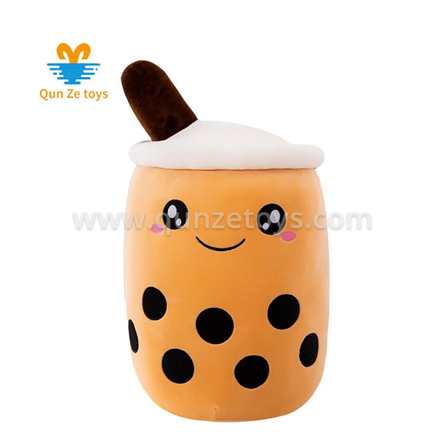 Soft boba plush toy Cute Stuffed Pearl Cup Shape Pillow Toy Boba Plush Bubble Mi