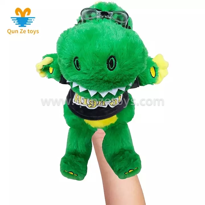 Custom Plush Hand Puppets For Adult And Kids Dinosaur Hand Plush Toy