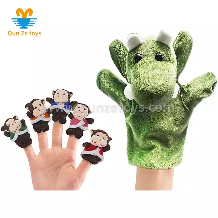 Wholesale Finger Puppets Five Little Monkeys Sitting in a Tree Educational Finge