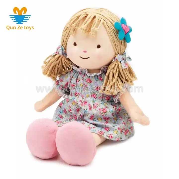 Wholesale Custom cheap plush toy African Plush Baby Girl Rag Dolls
