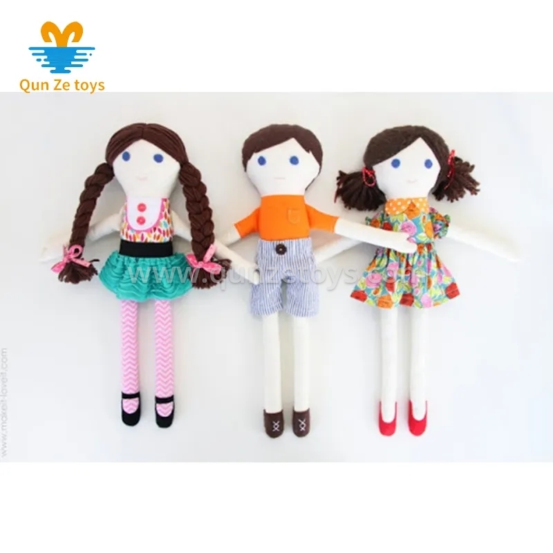 Custom Stuffed Dolls Cute Plush Cotton Cloth Rag Girl Doll Fashion Pretty Baller