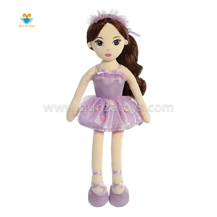 Stuffed Baby Doll Plush Toy for Toddlers Girl Soft Ballerina Africa Plush Doll