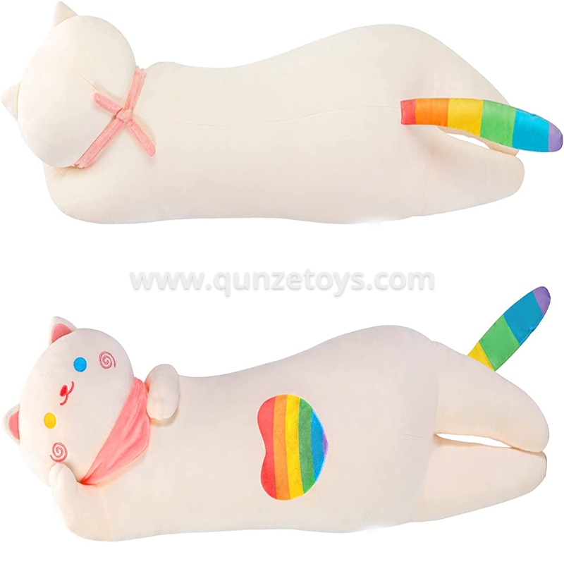Custom Plush Toy Manufacturers Boy Girl Birthday Holiday Gift Cute Rainbow Cat P